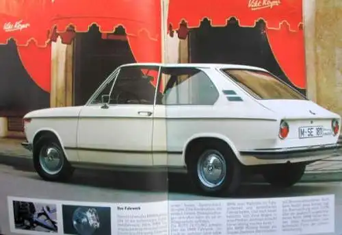 BMW 1800 Touring Modellprogramm 1971 Automobilprospekt (9796)