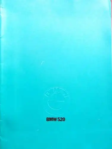BMW 520 Modellprogramm 1972 Automobilprospekt (6345)