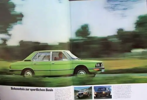 BMW 520 Modellprogramm 1972 Automobilprospekt (6345)