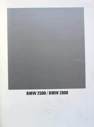 BMW 2500 - 2800 Modellprogramm 1969 Automobilprospekt (3508)