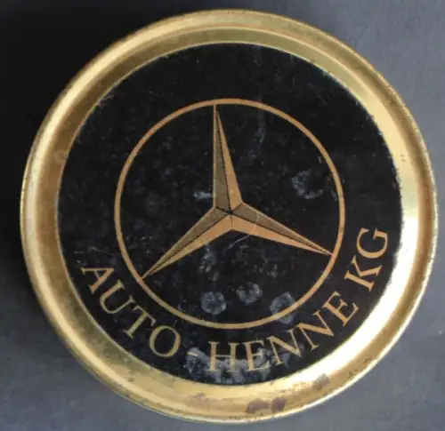 Mercedes-Benz Schmierfettdose Auto Henne KG Blechdose mit Deckel (2452)