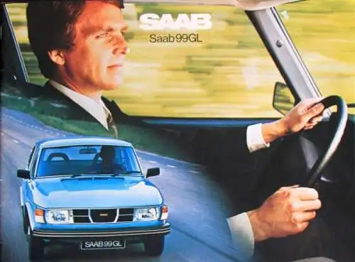 Saab 99 GL Modellprogramm 1977 Automobilprospekt (7787)