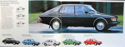 Saab 99 GL Modellprogramm 1977 Automobilprospekt (7787)