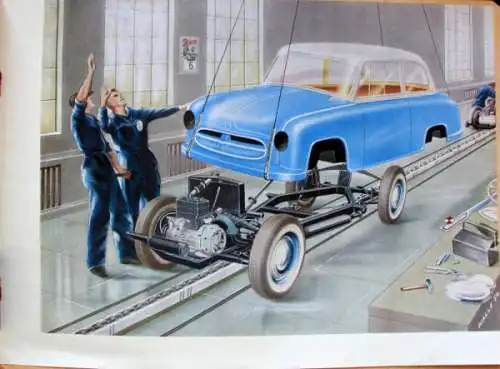 Trabant P 70 Typ Zwickau Modellprogramm 1954 "Im neuen Gewand" Automobilprospekt (8455)
