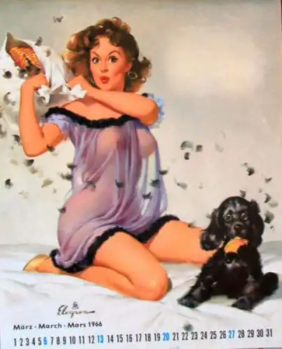 Brown & Bigelow Pin-Up Jahreskalender 1966 Gil Elvgren (7542)