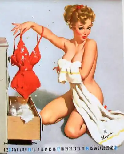 Brown & Bigelow Pin-Up Jahreskalender 1966 Gil Elvgren (7542)