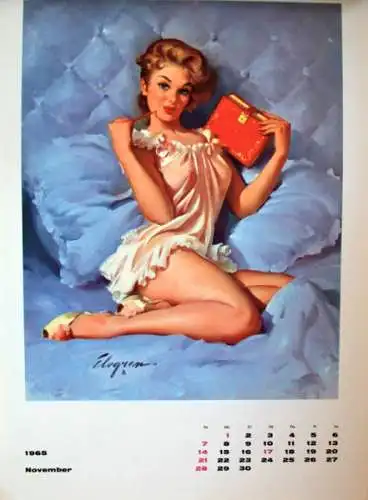 Brown & Bigelow Pin-Up Jahreskalender 1965 Elvgren Willis (2642)