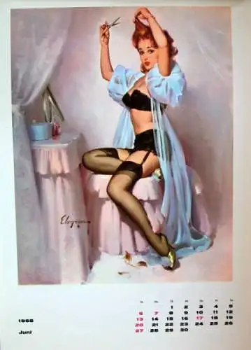 Brown & Bigelow Pin-Up Jahreskalender 1965 Elvgren Willis (2642)