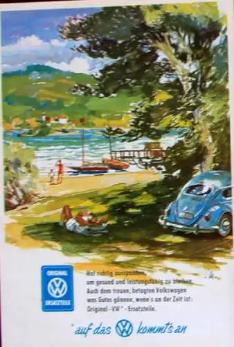 Volkswagen Käfer 1959 Werkspostkarte Victor Mundorff (2363)