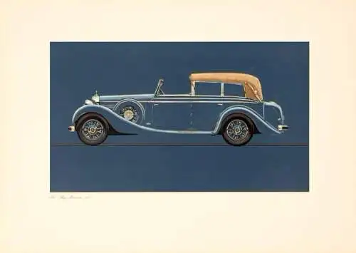 Mercedes-Benz Modellhistorie 1958 Holzstich-Mappe limitiert (2357)