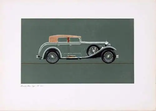 Mercedes-Benz Modellhistorie 1958 Holzstich-Mappe limitiert (2357)