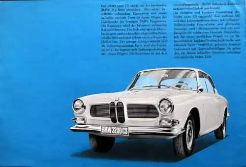 BMW 3200 CS Modellprogramm 1963 Automobilprospekt (7135)