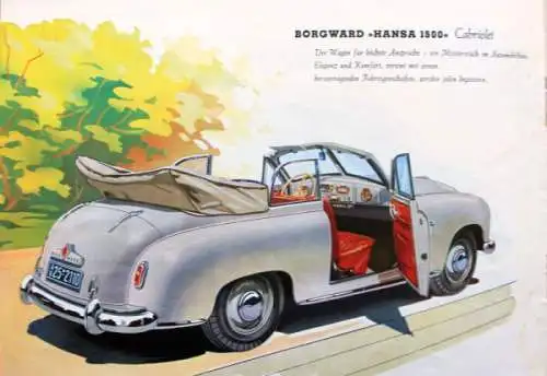 Borgward Hansa Modellprogramm 1951 "Eine klare Entscheidung" Automobilprospekt (7141)