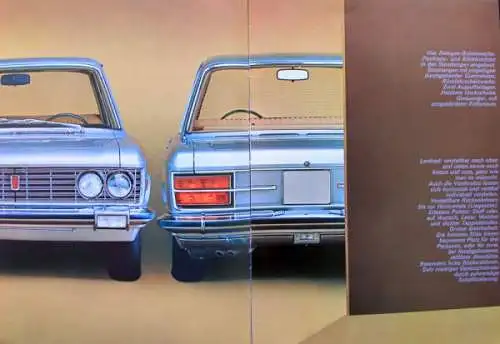 Fiat 130 Dreiliter Modellprogramm 1971 Automobilprospekt (7489)