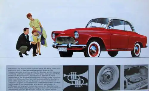 Simca Aronde Modellprogramm 1958 "Ein Wagen den nicht jeder fährt" Automobilprospekt (9697)