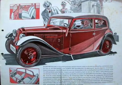 DKW Reichsklasse Modellprogramm 1933 Automobilprospekt (4634)