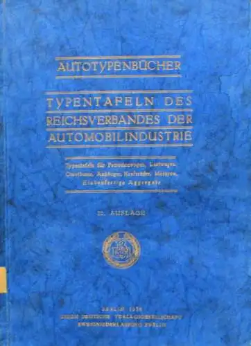 "Autotypenbuch - Typentafeln der Deutschen Kraftfahrzeuge" Automobil-Jahrbuch 1934 (8326)