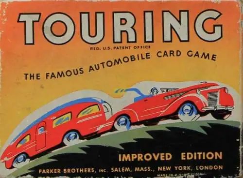 Parker Brothers "Touring - Automobile Card Game" Kartenspiel 1935 (8400)