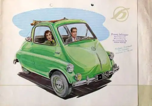 Hoffmann 250 Auto-Kabine Modellprogramm 1954 Automobilprospekt (8606)