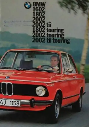 BMW 1602 - 2002 tii Touring Modellprogramm 1974 Automobilprospekt (0780)