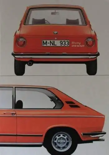 BMW 1602 - 2002 tii Touring Modellprogramm 1974 Automobilprospekt (0780)