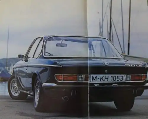 BMW 3.0 CSI Modellprogramm 1971 Automobilprospekt (6147)