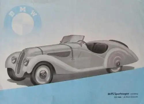 BMW Modellprogramm 1938 "Wir gehen mit dem Fortschritt" Automobilprospekt (7911)