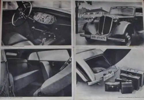 Borgward Hansa 1100 - 1700 Modellprogramm 1936 Automobilprospekt (0633)