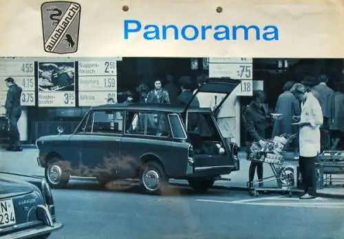 Autobianchi Panorama Modellprogramm 1967 Automobilprospekt (2733)