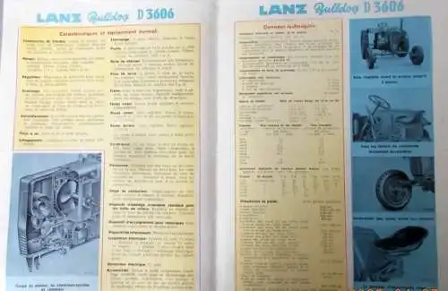 Lanz Bulldog D 3606 Modellprogramm 1953 Traktorprospekt (2787)