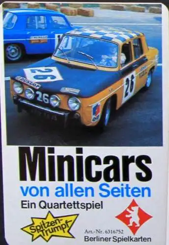 Berliner Spielkarten "Minicars von alle Seiten" 1972 Kartenspiel (5698)