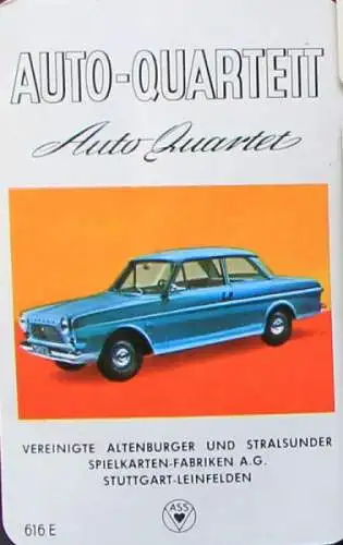 Altenburg Spielkarten "Auto Quartett" 1963 Kartenspiel (4537)