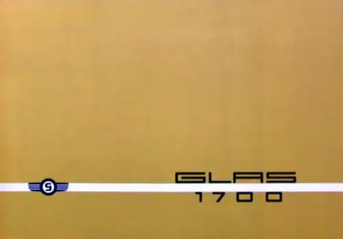Glas 1700 Modellprogramm 1965 Automobilprospekt (0835)