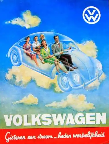 Volkswagen Käfer Modellprogramm 1948 "Gisteren een droom" Automobilprospekt (1902)