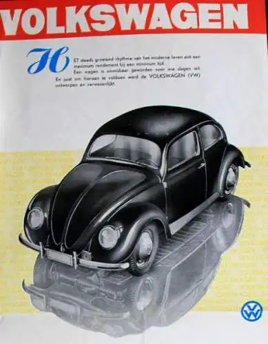 Volkswagen Käfer Modellprogramm 1948 "Gisteren een droom" Automobilprospekt (1902)