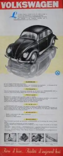 Volkswagen Käfer Modellprogramm 1948 "Gisteren een droom" Automobilprospekt (1902)