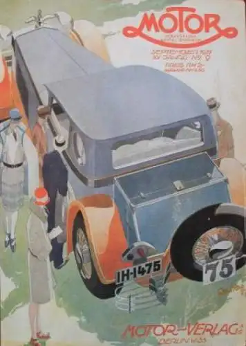 Braunbecks "Motor" Magazin September 1927 Reuters Titel (5513)