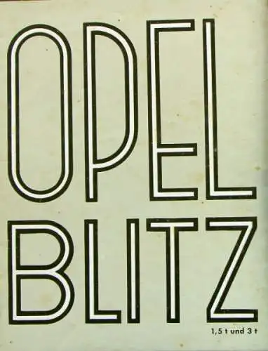 Opel Blitz Lastwagen Modellprogramm 1939 Lastwagenprospekt (9703)