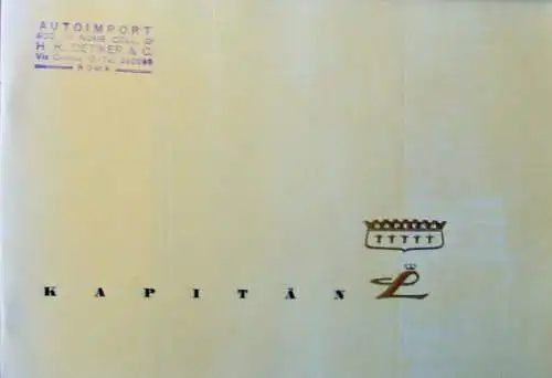 Opel Kapitän L Modellprogramm 1957 Automobilprospekt (6045)