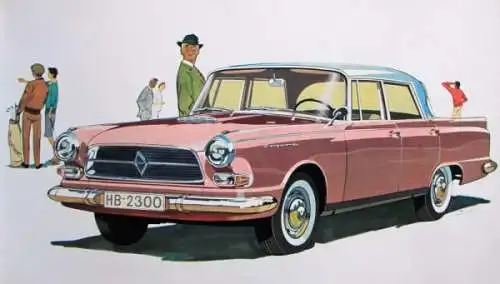 Borgward Airswing P 100 Modellprogramm 1960 "Der grosse Borgward" Automobilprospekt (2589)