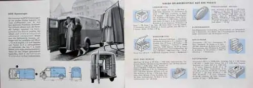 DKW Schnell-Laster 3=6 Modellprogramm 1953 "Nutzraum nach Mass" Automobilprospekt (7363)