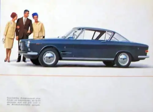 Fiat 2300 S Coupe Modellprogramm 1964 Automobilprospekt (8038)