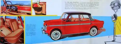 Fiat 1200 Grand Vue Modellprogramm 1959 Automobilprospekt (5942)