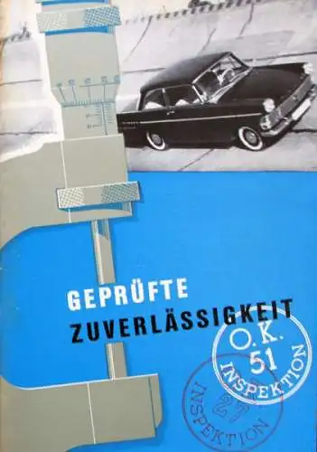 Opel Rekord Modellprogramm 1960 "Geprüfte Zuverlässigkeit" Automobilprospekt (3418)