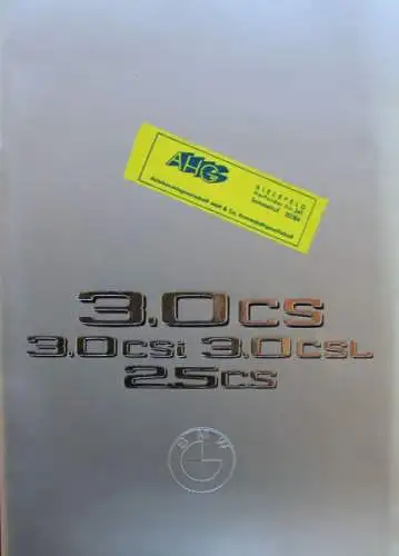 BMW 3.0 CSI Modellprogramm 1975 Automobilprospekt (9615)