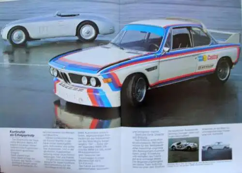 BMW 3.0 CSI Modellprogramm 1975 Automobilprospekt (9615)
