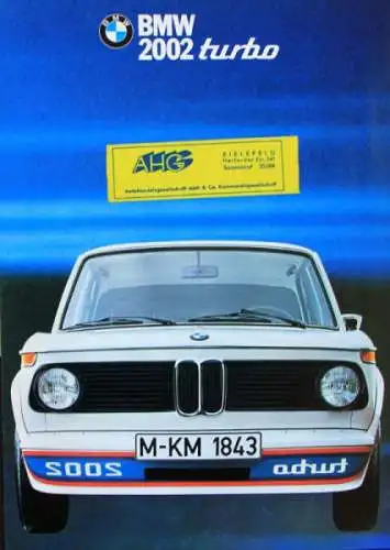 BMW 2002 Turbo Modellprogramm 1973 Automobilprospekt (0408)