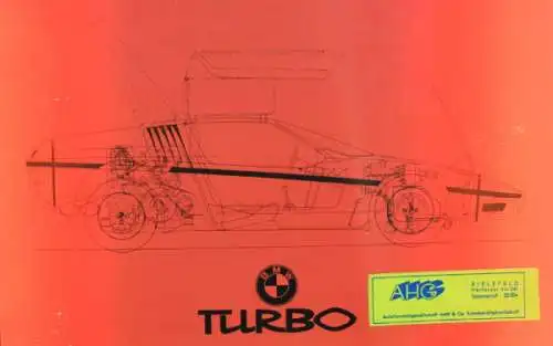 BMW M 1 Turbo Modellprogramm 1972 Automobilprospekt (2489)
