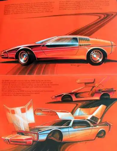 BMW M 1 Turbo Modellprogramm 1972 Automobilprospekt (2489)