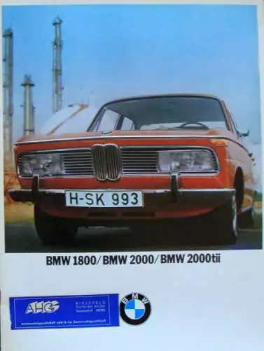 BMW 1800 - 2000 tii Modellprogramm 1971 Automobilprospekt (8162)